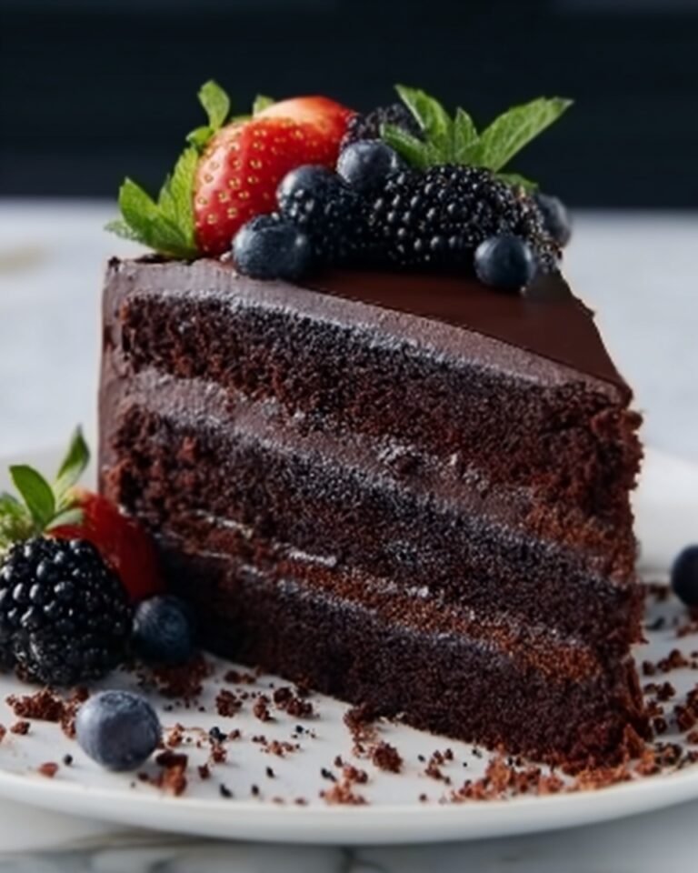 Black Velvet Cake with Blackberry Filling and Chocolate Frosting Recipe
