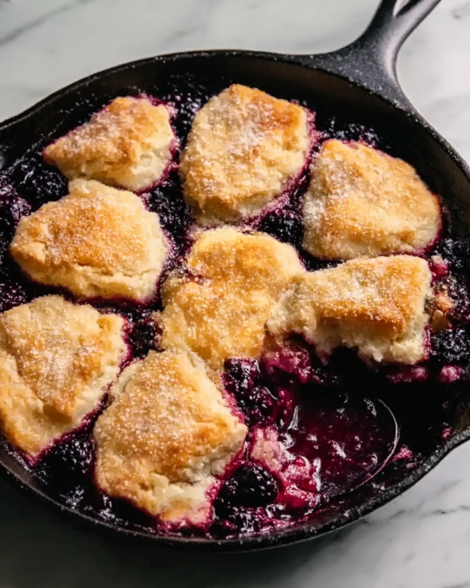 Easy Skillet Blackberry Cobbler Recipe - Recipe Image