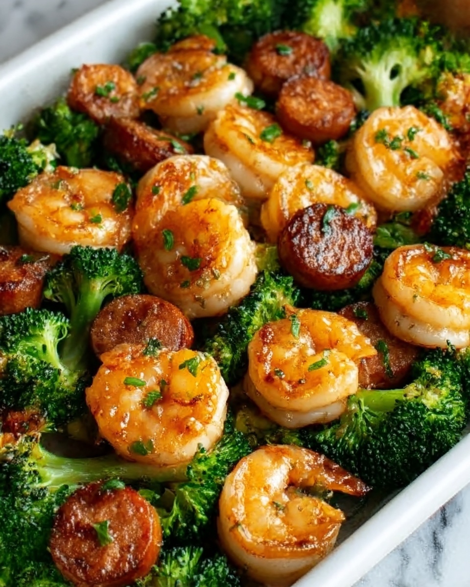 Honey Garlic Shrimp, Sausage & Broccoli Recipe - Recipe Image