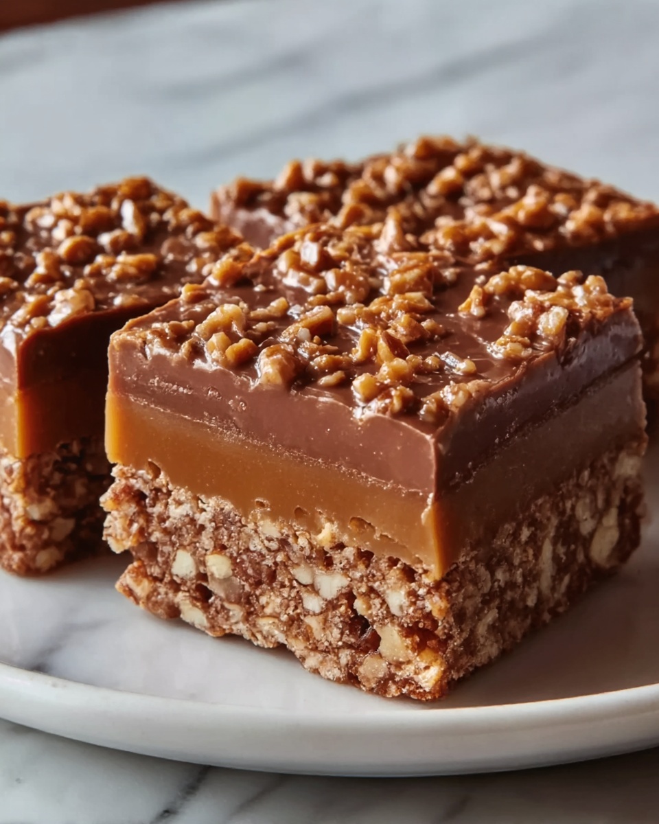 Caramel Chocolate Crunch Bars Recipe - Recipe Image