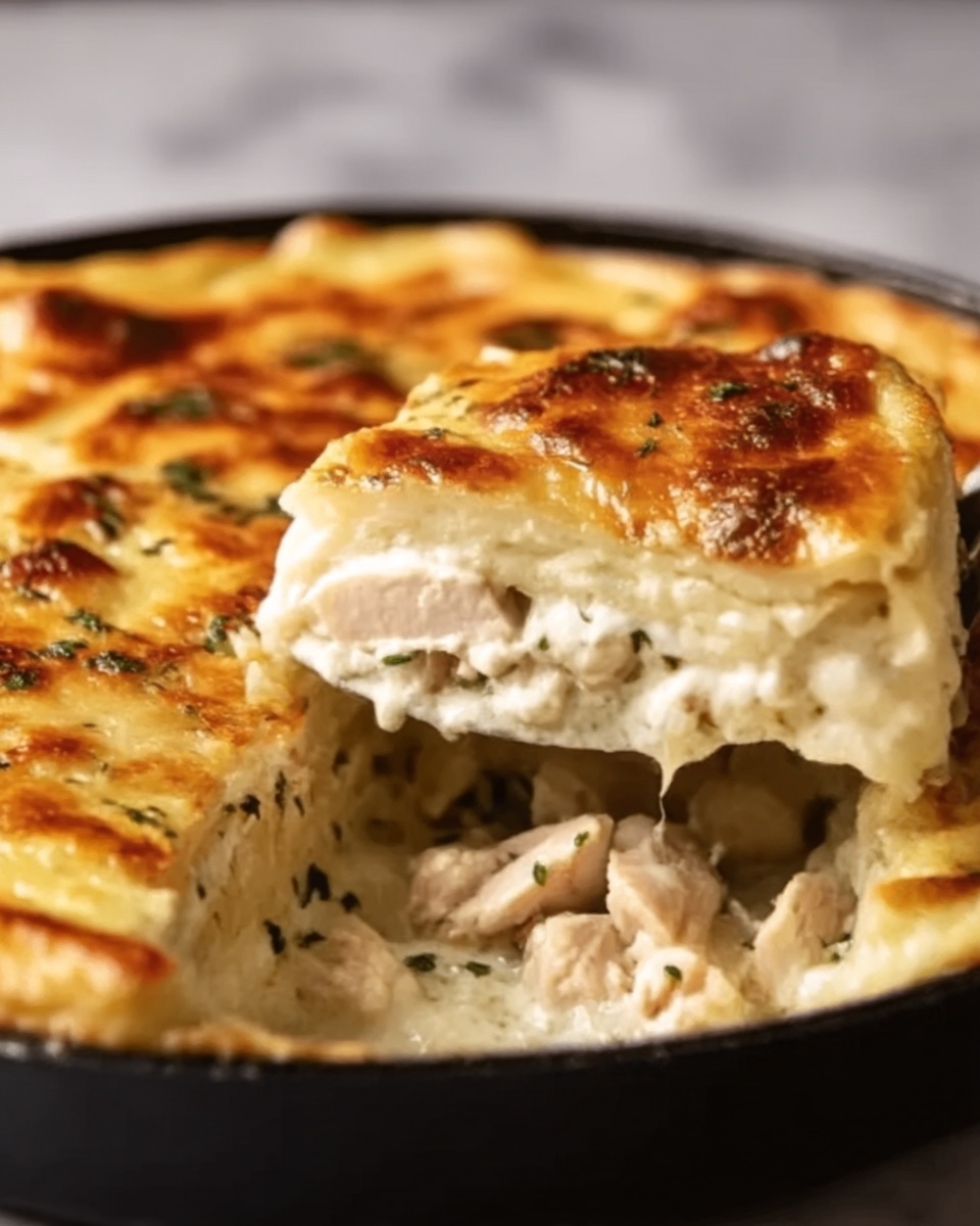Greek Chicken Frying Pan Pie Recipe - Recipe Image