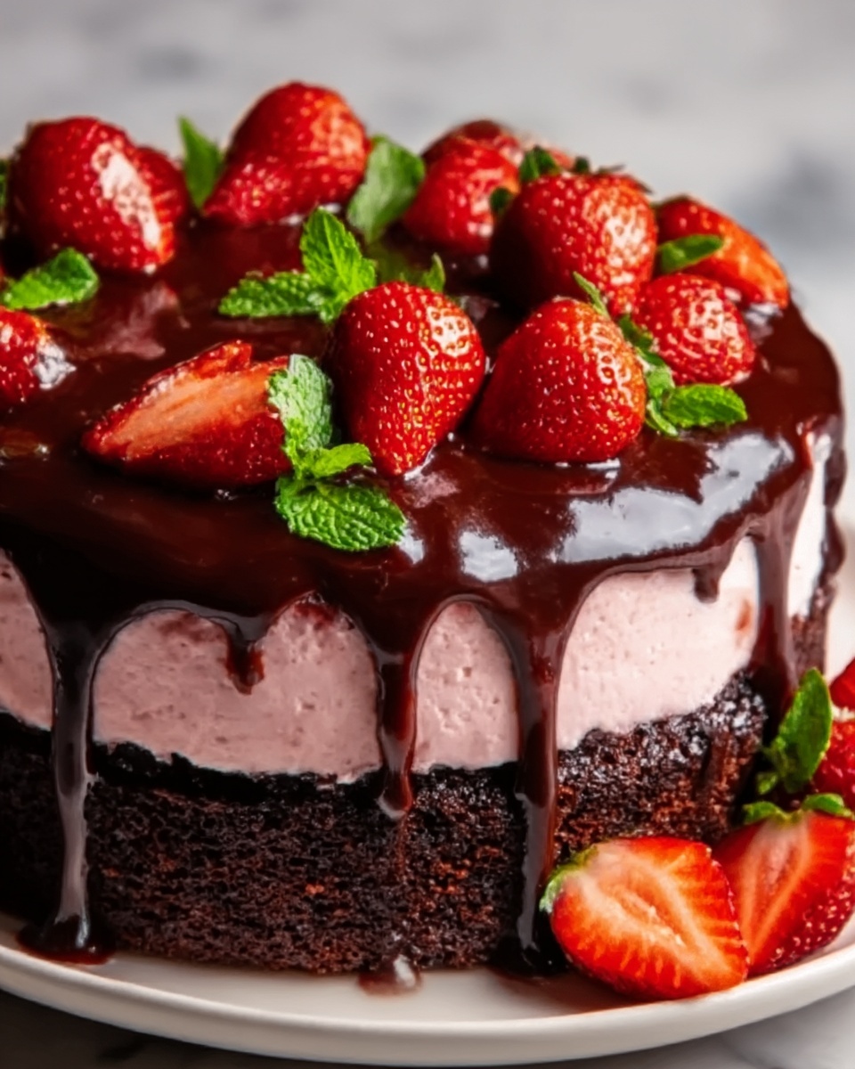 Chocolate Strawberry Cheesecake Recipe - Recipe Image
