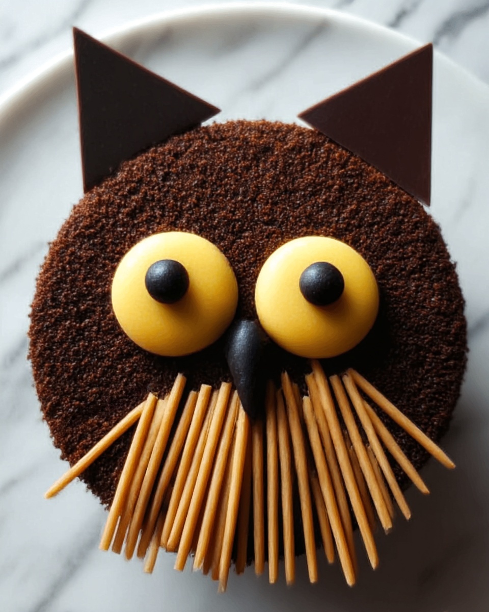 Non-Spooky Black Cat Cupcakes Recipe - Recipe Image