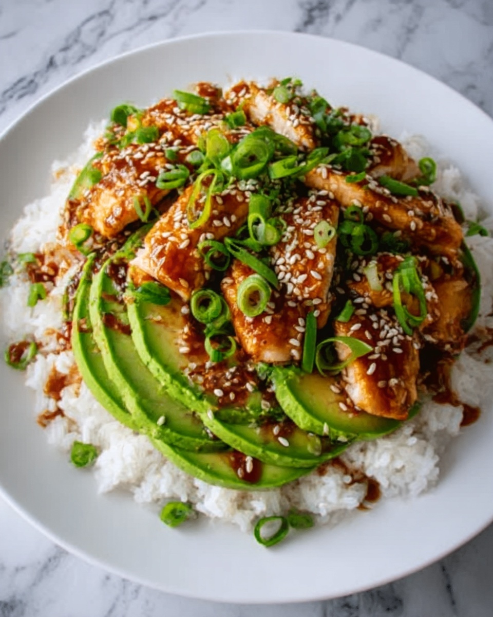 Teriyaki Chicken Avocado Rice Recipe - Recipe Image