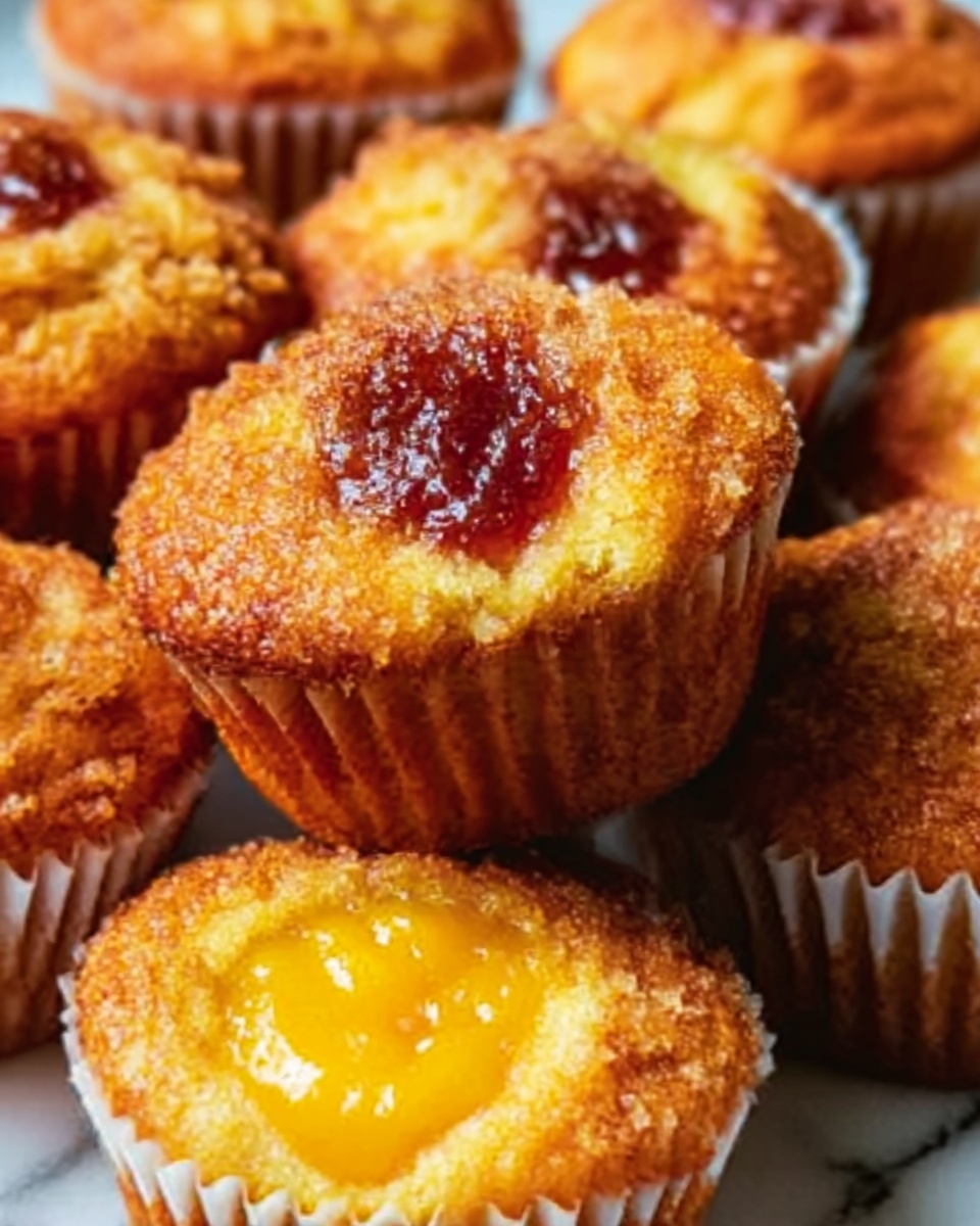 Jumbo Caramel Peach Cobbler Muffins Recipe - Recipe Image
