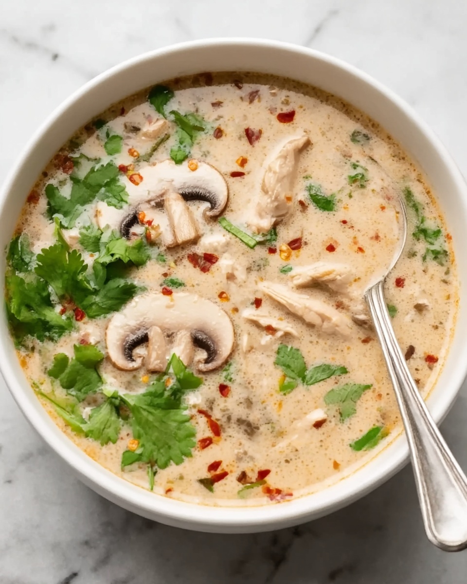 Slow Cooker Tom Kha Soup (Thai Coconut Chicken Soup) Recipe - Recipe Image
