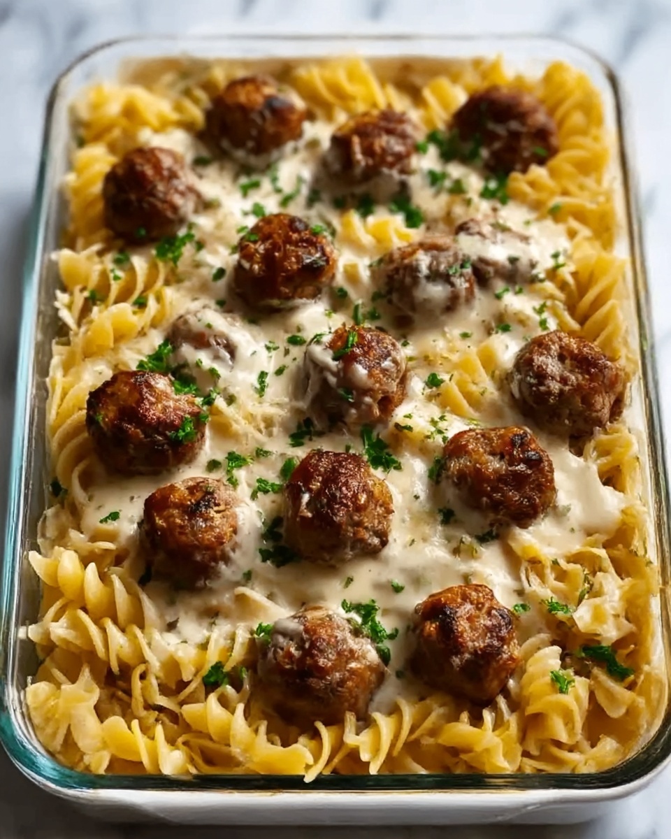 Swedish Meatball Noodle Bake Recipe - Recipe Image