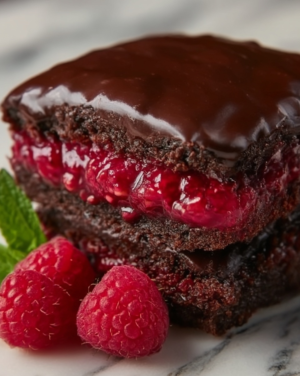 Raspberry Chocolate Poke Cake Recipe - Recipe Image