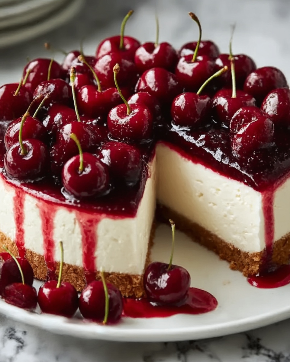 Spiked Cherry Cheesecake Recipe - Recipe Image