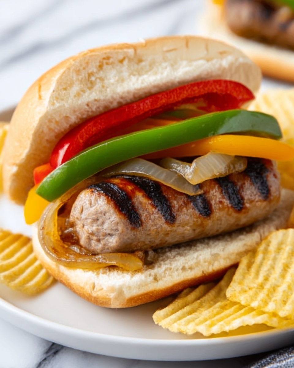 Sausage, Peppers, and Onions Sandwich Recipe - Recipe Image
