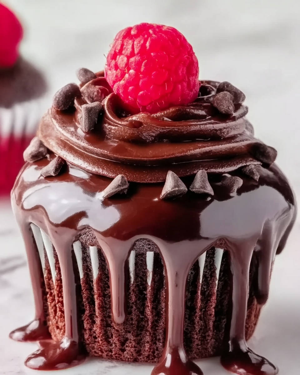 Irresistible Raspberry Chocolate Cupcakes Recipe - Recipe Image