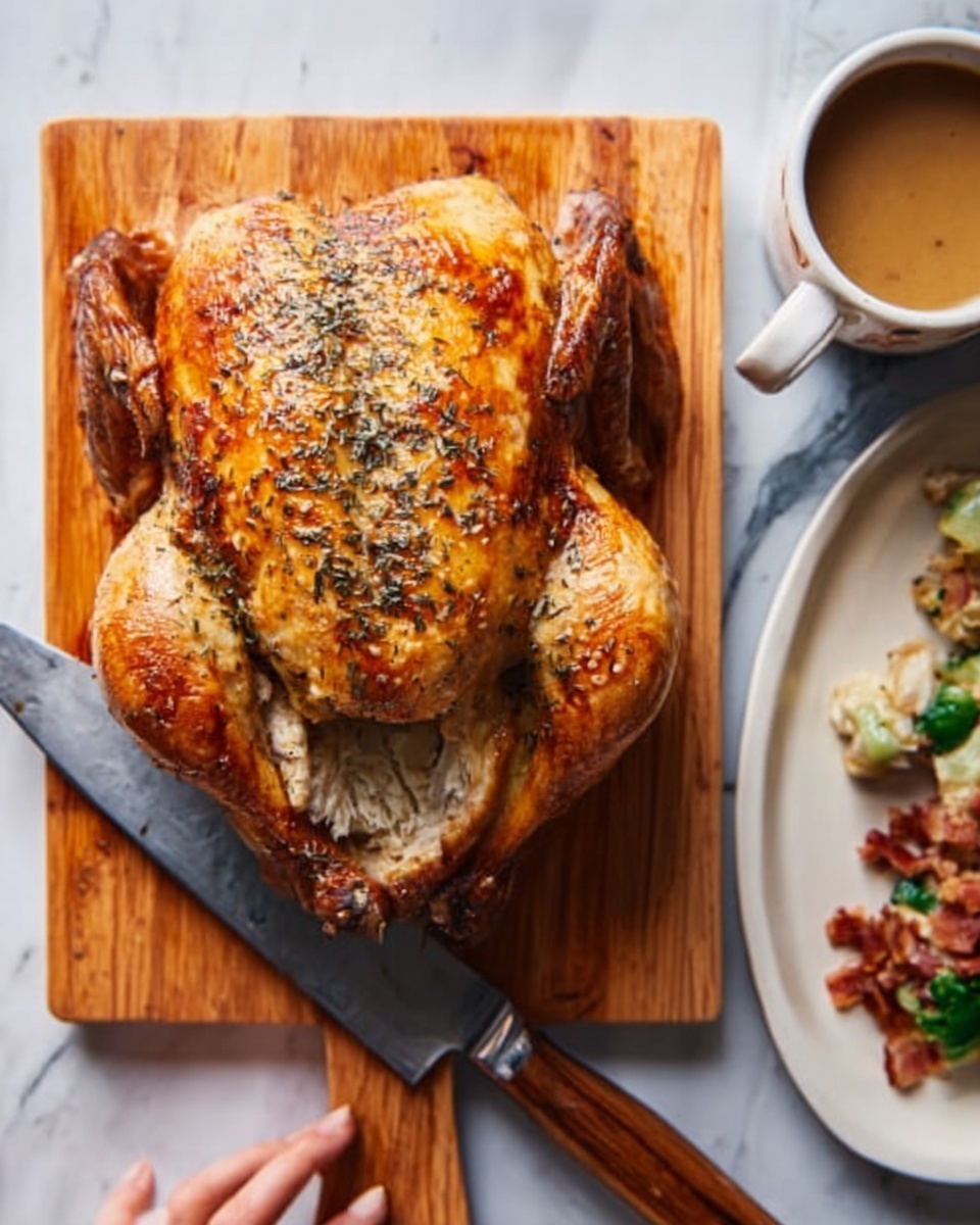 Crispy Spatchcock Turkey with Homemade Gravy Recipe - Recipe Image