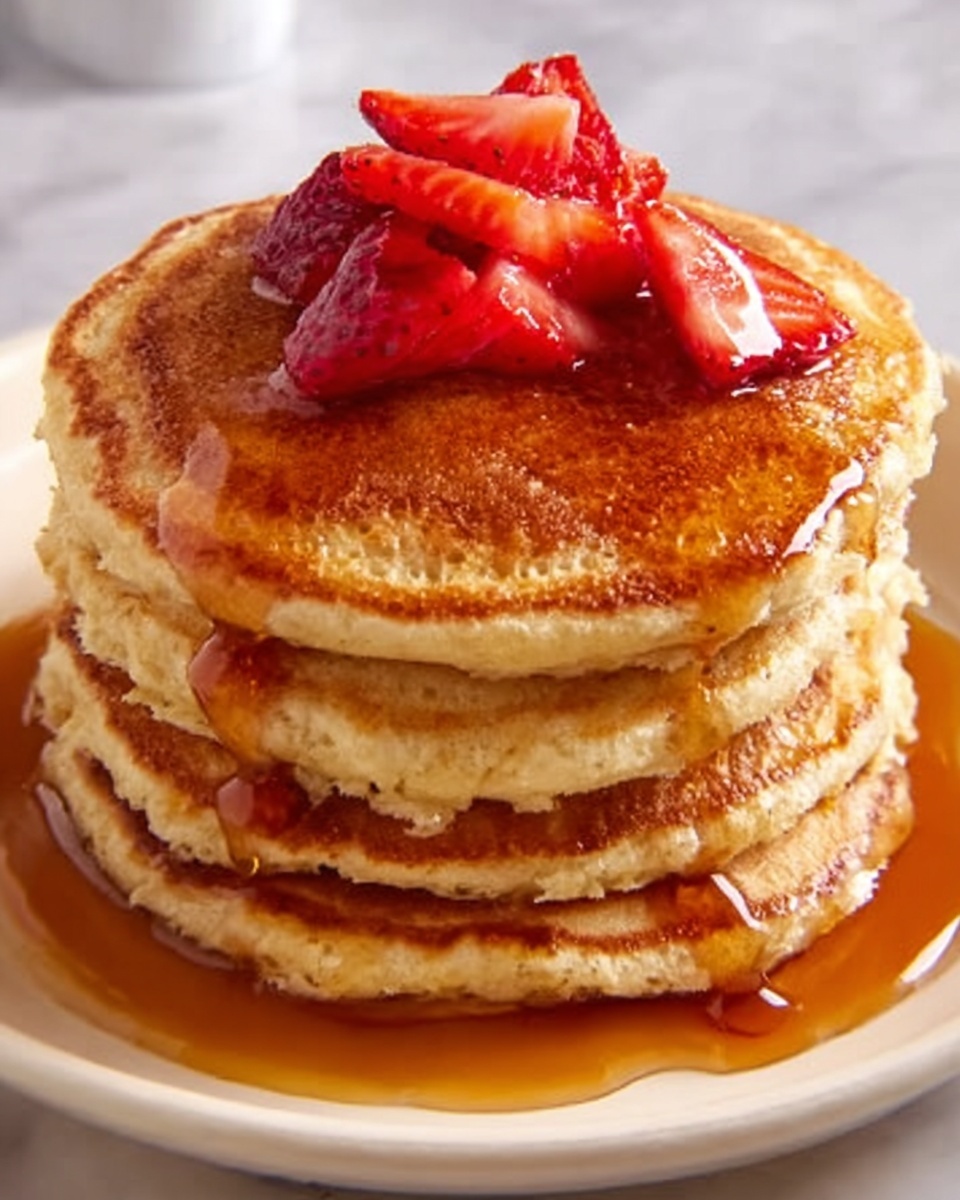 Strawberry Vanilla Pancakes Recipe - Recipe Image