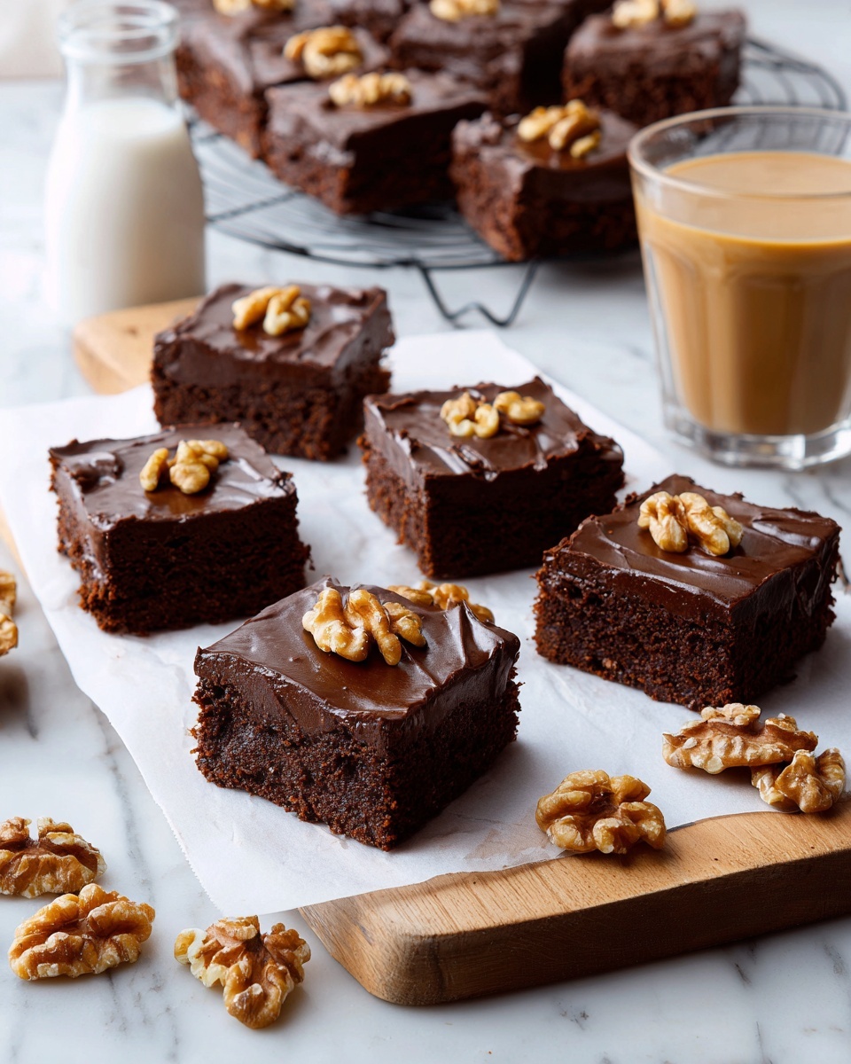 Chocolate Fudge Brownies with Walnuts Recipe - Recipe Image