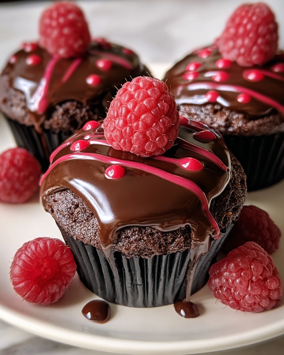 Raspberry Chocolate Lava Cupcakes Recipe - Recipe Image