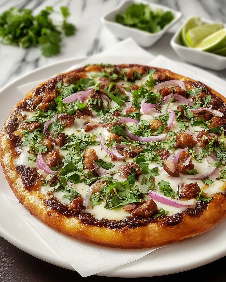 Crispy Oven-Baked Birria Pizza Recipe - Recipe Image