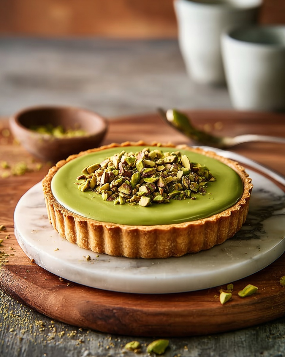 Creamy Pistachio Tart with Rich Pistachio Filling Recipe - Recipe Image