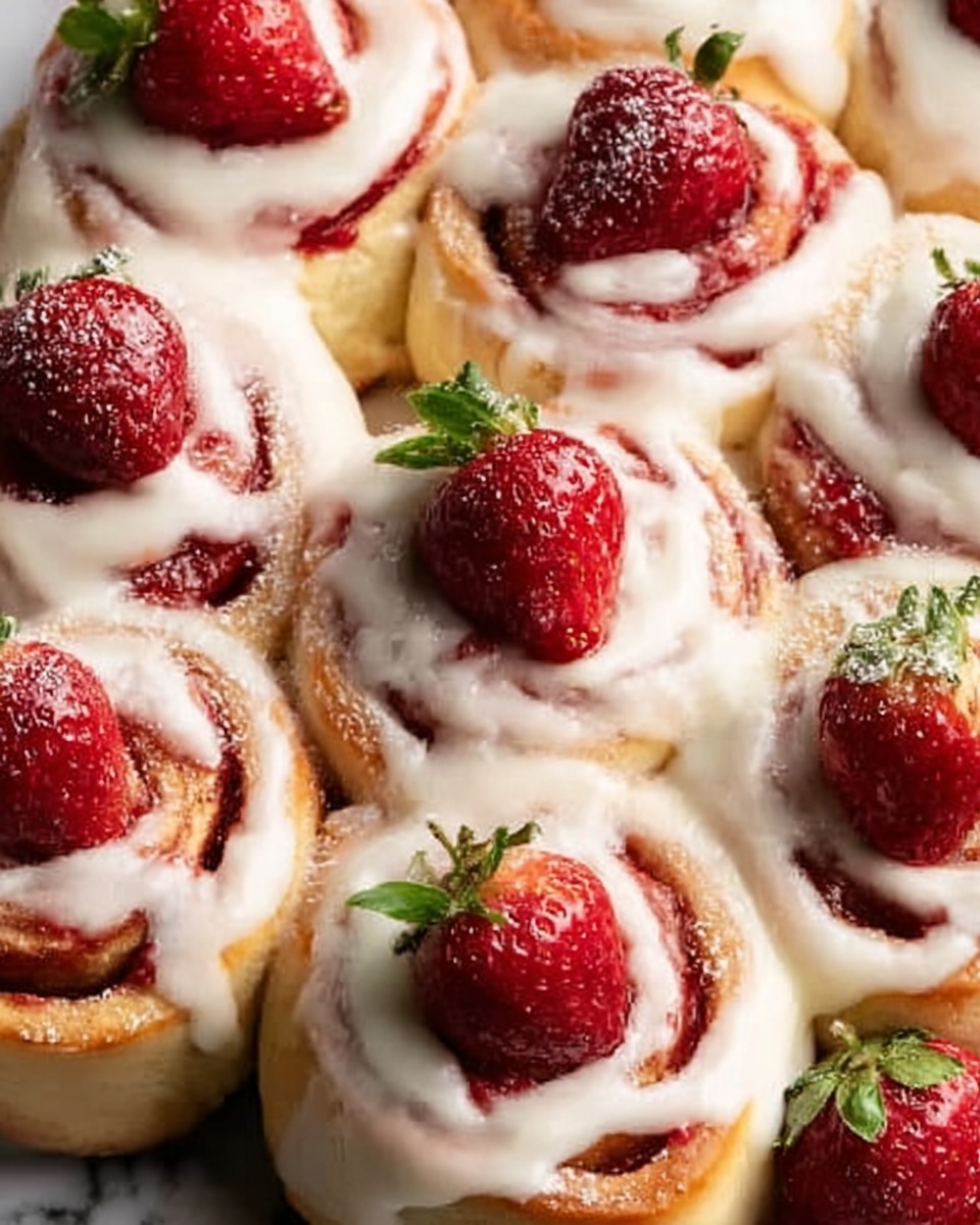 Strawberry Cheesecake Cinnabon Rolls Recipe - Recipe Image
