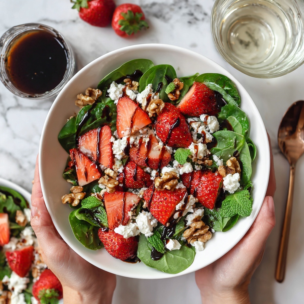 Strawberry Spinach Salad with Toasted Almonds and Feta Recipe - Recipe Image