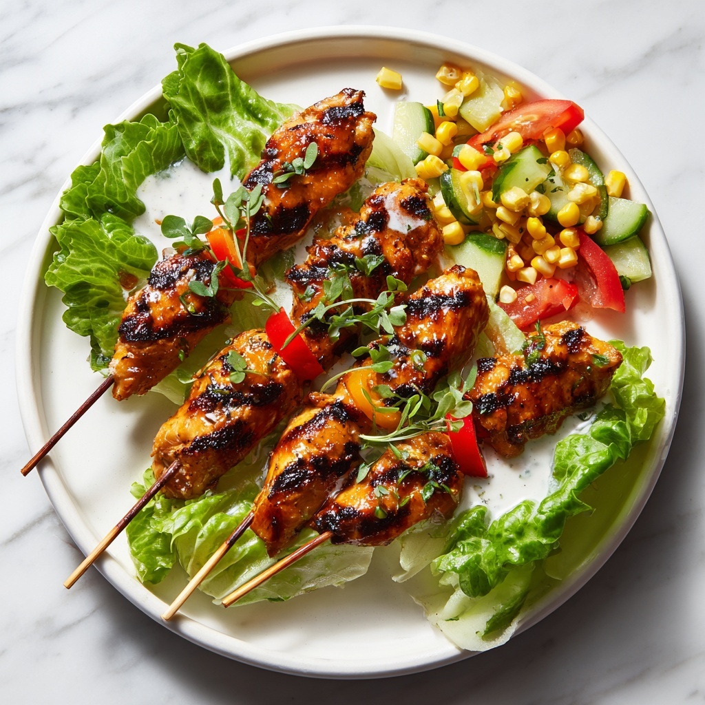BBQ Chicken Skewer Salad Recipe - Recipe Image