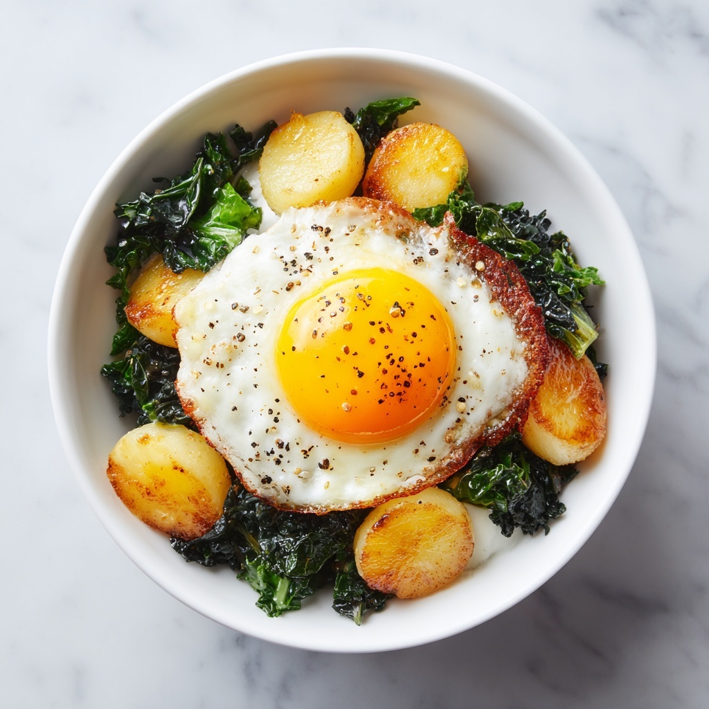 Sautéed Greens with Fried Eggs Recipe - Recipe Image