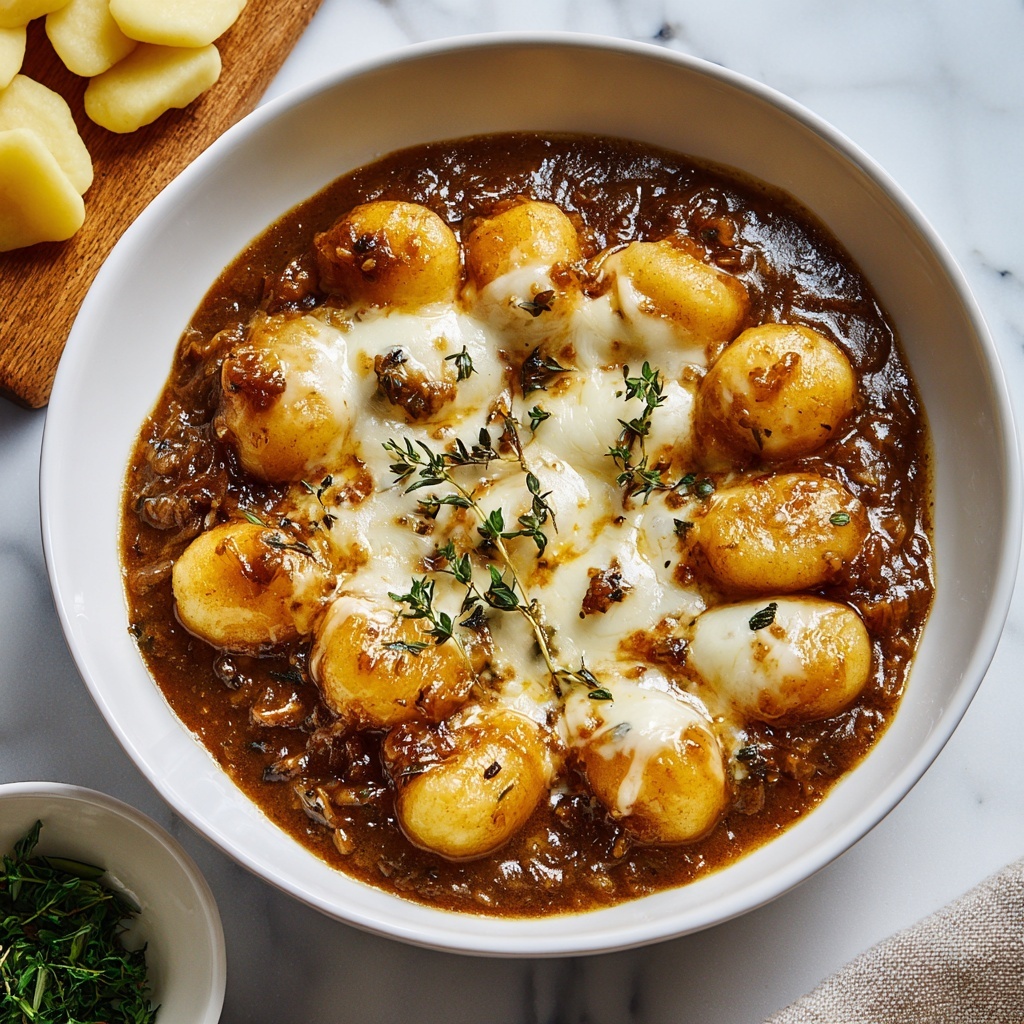 Baked French Onion Gnocchi Recipe - Recipe Image