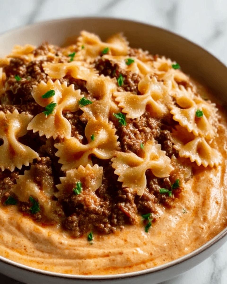 Creamy Ground Beef and Bowtie Pasta – The Ultimate Comfort Food Recipe - Recipe Image