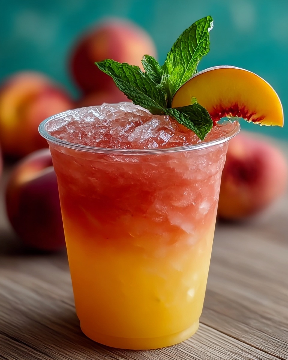 Fuzzy Peach Refresher Drink: The Ultimate Summer Cooler Recipe - Recipe Image