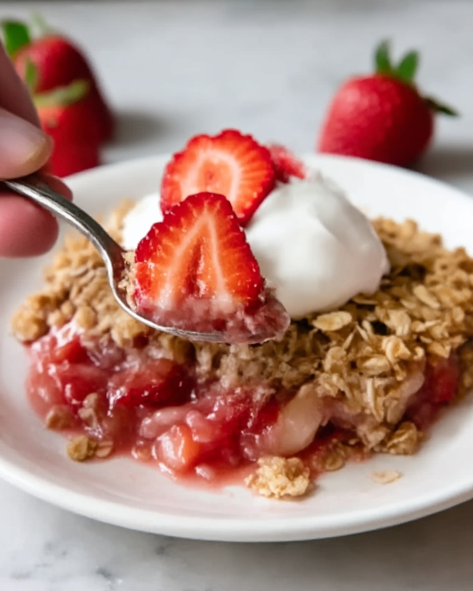 Strawberry Rhubarb Baked Oatmeal Recipe - Recipe Image