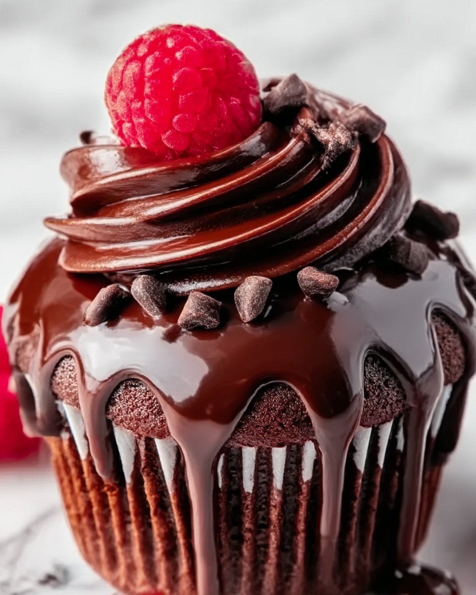 Irresistible Raspberry Chocolate Cupcakes Recipe - Recipe Image