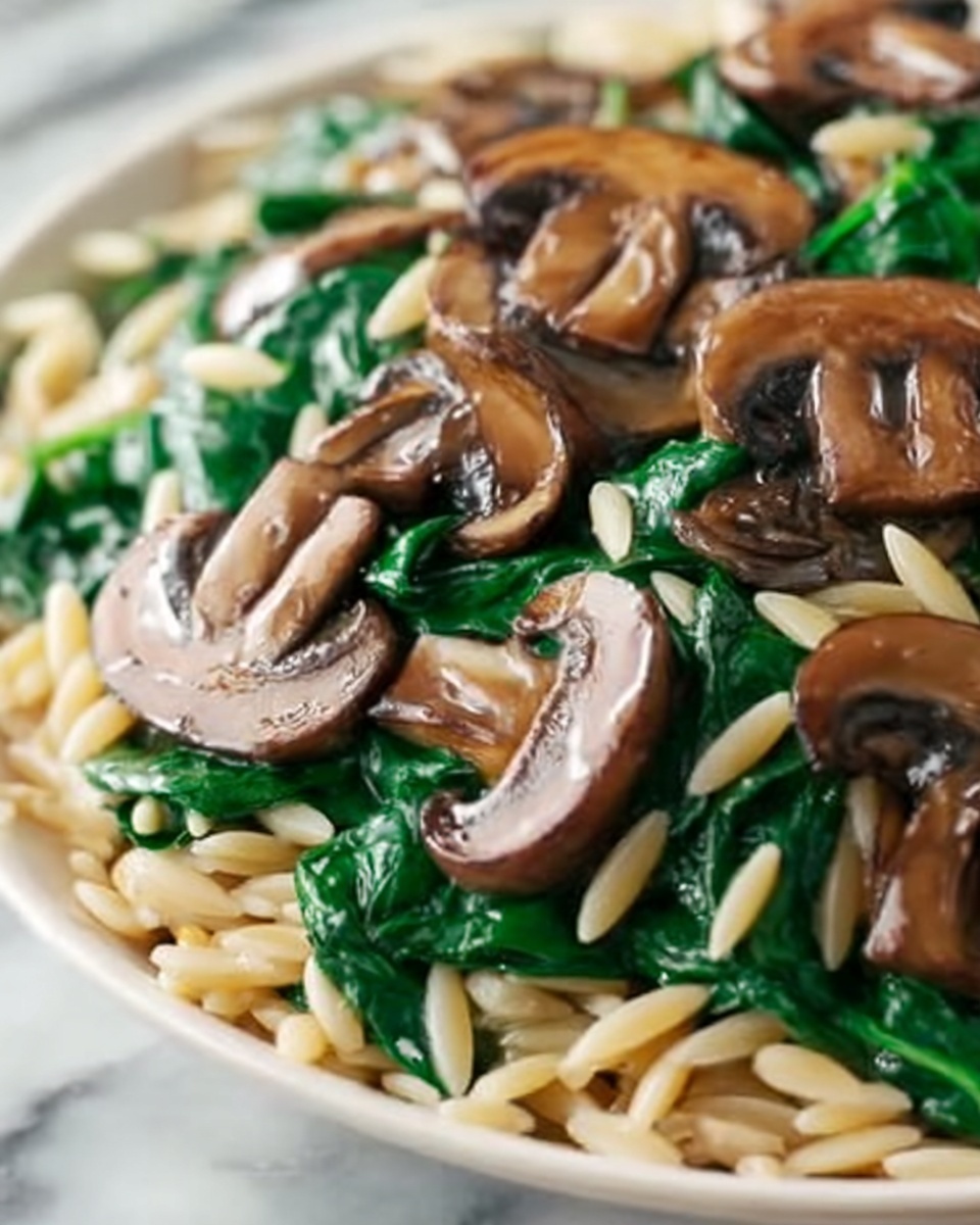 Mushroom and Spinach Orzo Recipe - Recipe Image