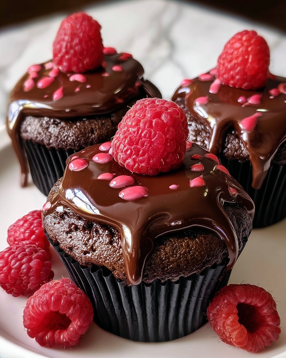 Raspberry Chocolate Lava Cupcakes Recipe - Recipe Image