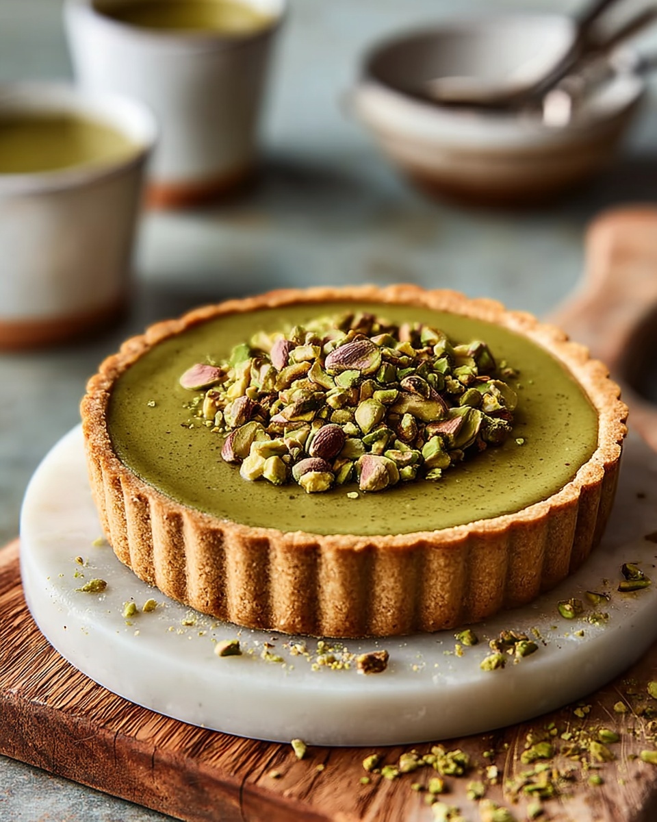 Creamy Pistachio Tart with Rich Pistachio Filling Recipe - Recipe Image