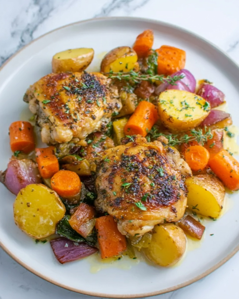Autumn Roast Chicken with Root Vegetables and Honey-Glazed Soy Sauce Recipe - Recipe Image