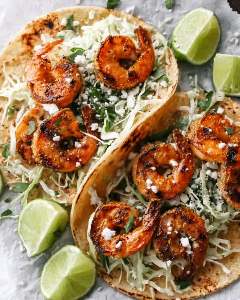 Shrimp Tacos with Cilantro Lime Slaw Recipe - Recipe Image