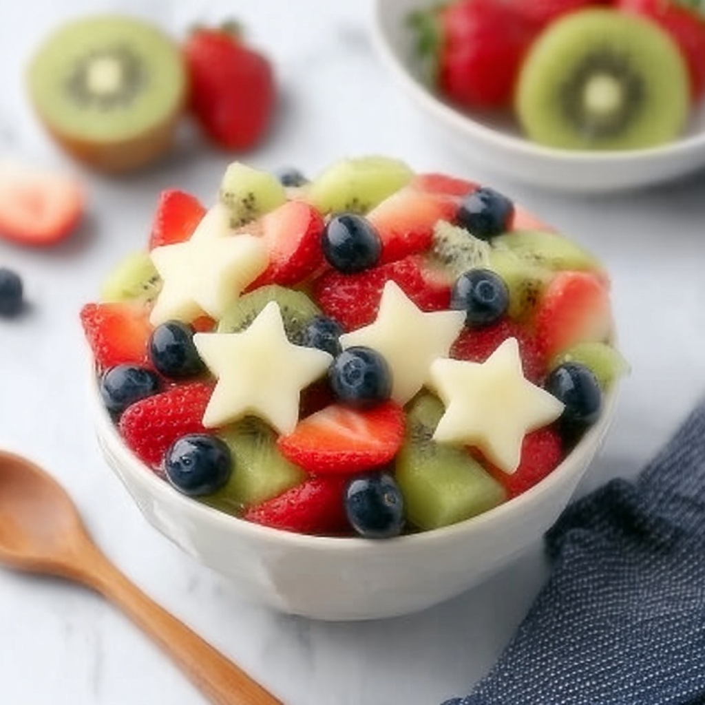 4th of July Patriotic Fruit Salad Recipe - Recipe Image