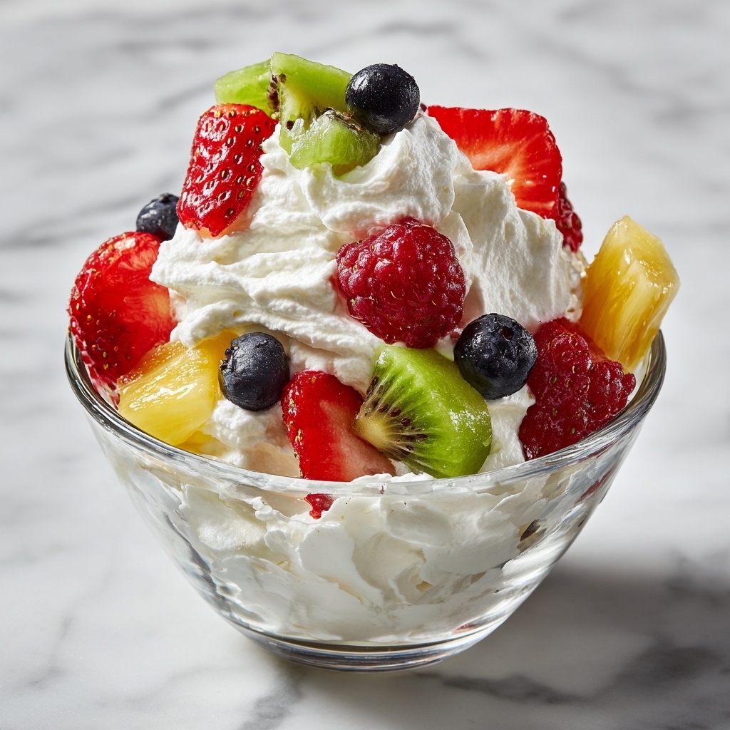 No Bake Cheesecake Fruit Salad Recipe - Recipe Image