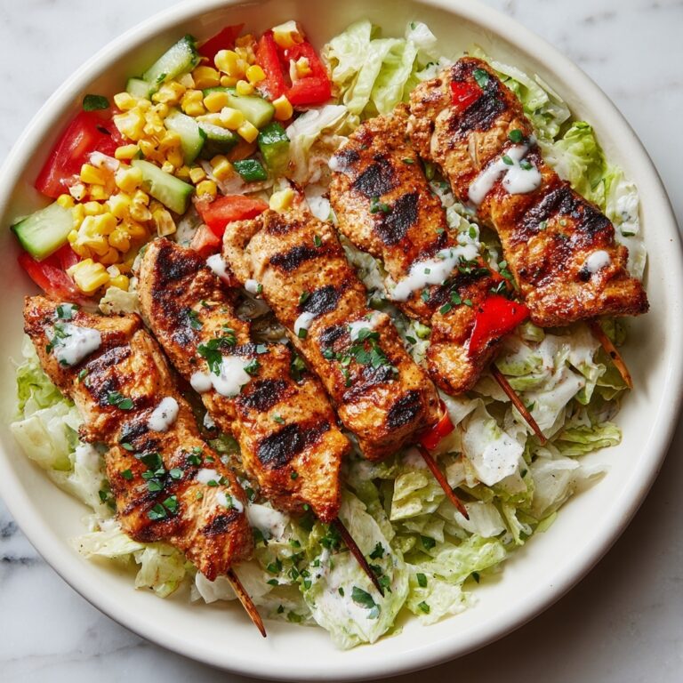 BBQ Chicken Skewer Salad Recipe