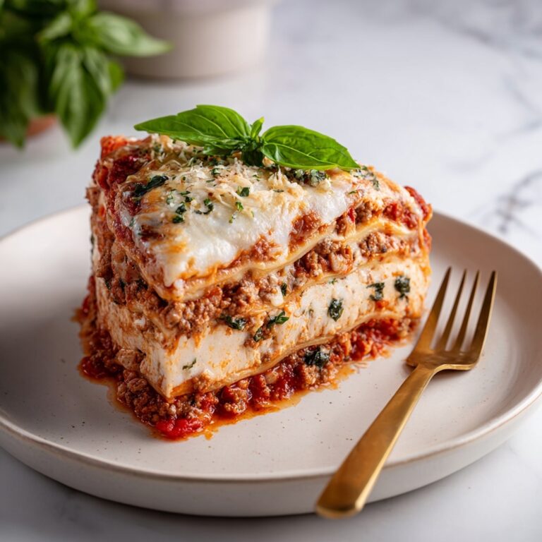 Classic Italian Lasagna with Meat and Bechamel Sauce Recipe