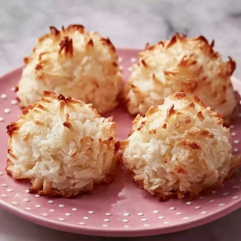 Chocolate-Dipped Coconut Macaroons with Heart-Shaped Sprinkles Recipe