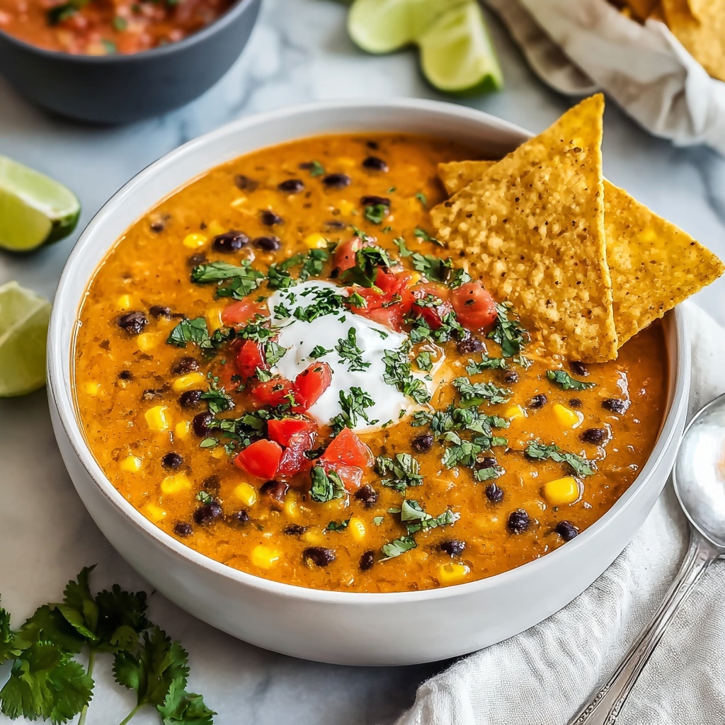 Vegan Lentil Tortilla Soup Recipe - Recipe Image