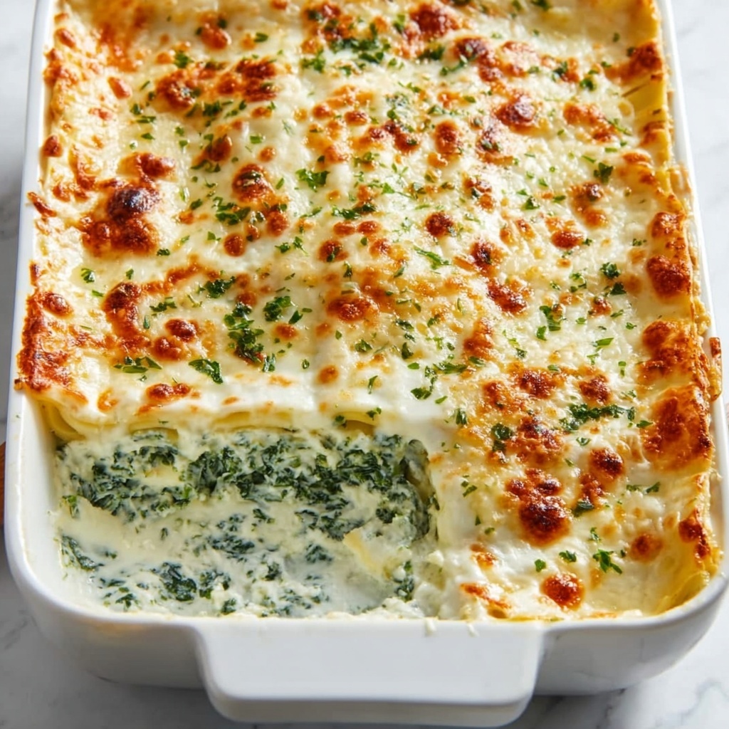 Cheesy Chicken Alfredo Lasagna Recipe - Recipe Image