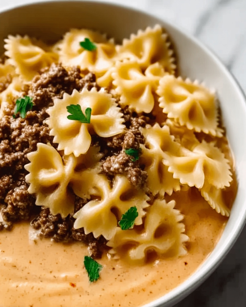 Creamy Ground Beef and Bowtie Pasta – The Ultimate Comfort Food Recipe - Recipe Image