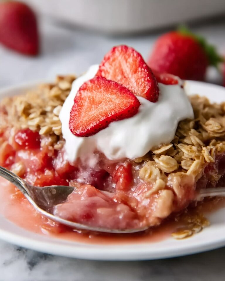 Strawberry Rhubarb Baked Oatmeal Recipe