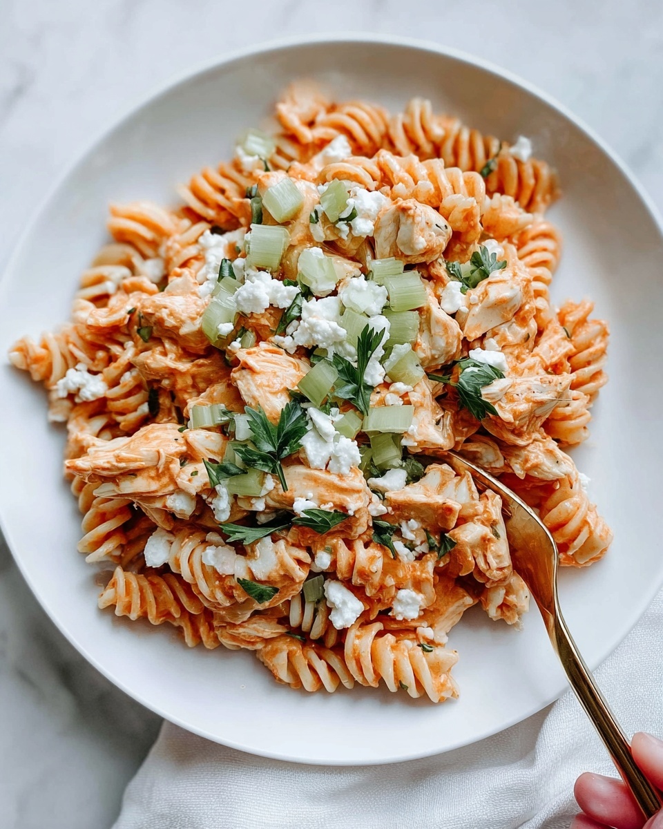 Buffalo Chicken Pasta Salad Recipe - Recipe Image