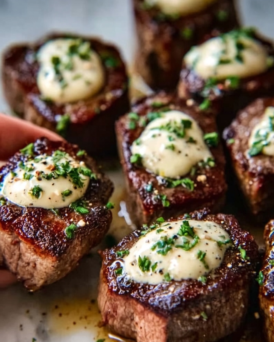 Garlic Butter Steak Bites with Parmesan Cream Sauce Recipe - Recipe Image