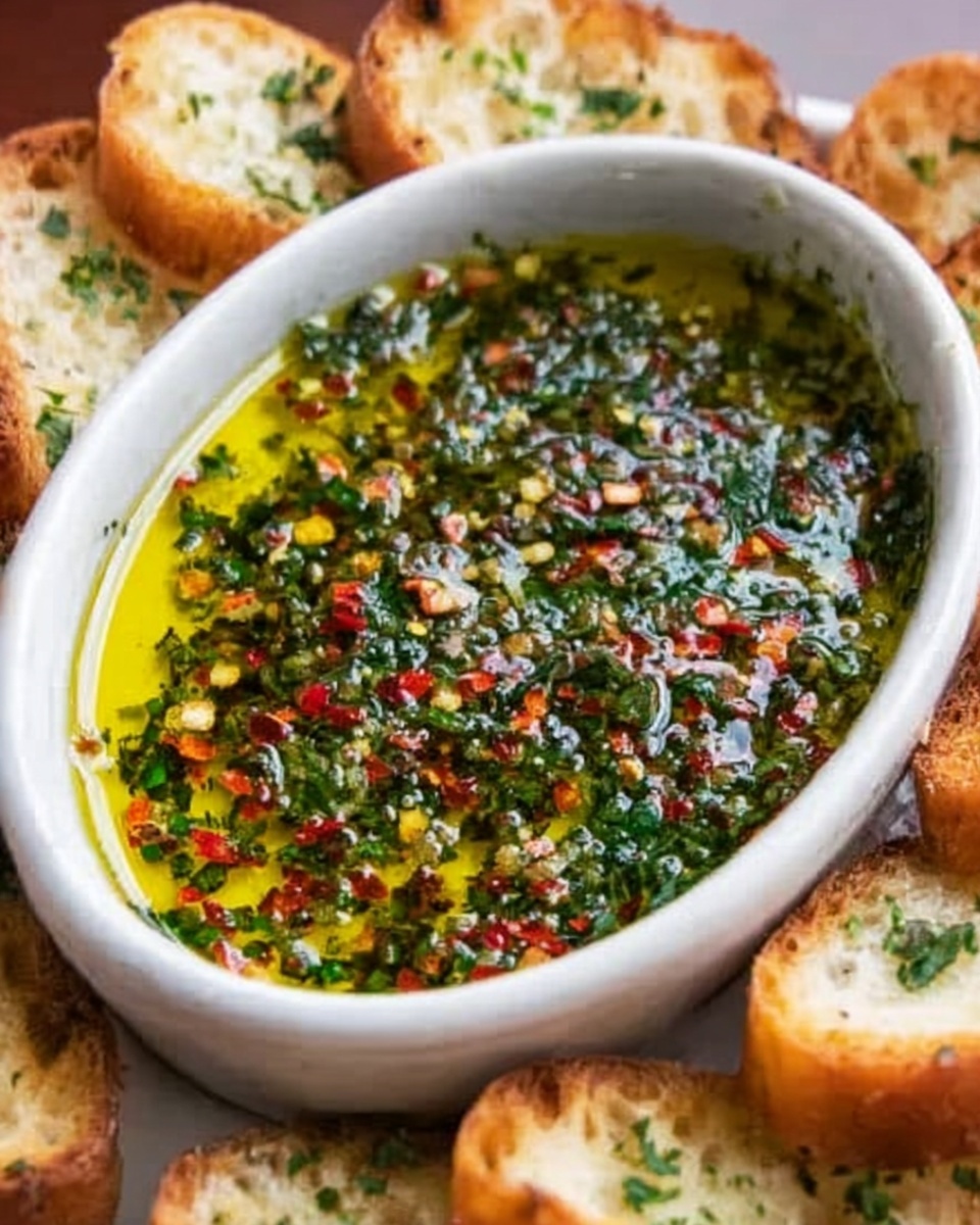 Olive Oil Garlic Herb Dip with Parmesan and Balsamic Glaze Recipe - Recipe Image