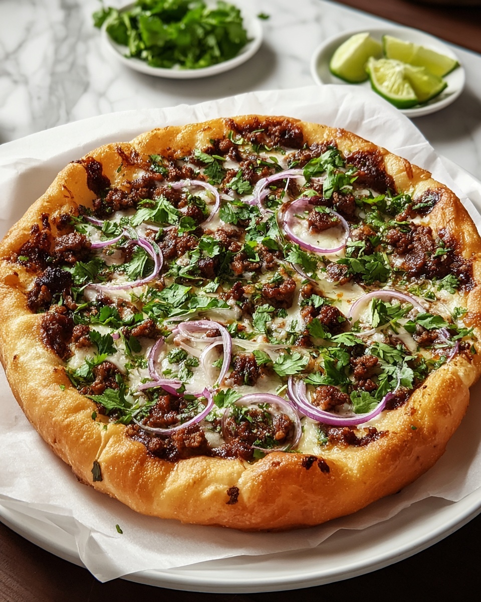Crispy Oven-Baked Birria Pizza Recipe - Recipe Image