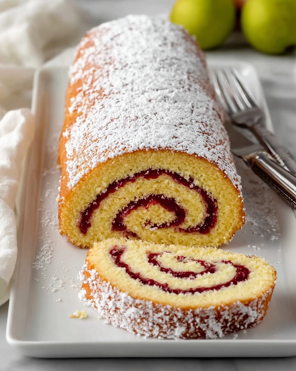 Guava Swiss Roll Cake Recipe - Recipe Image