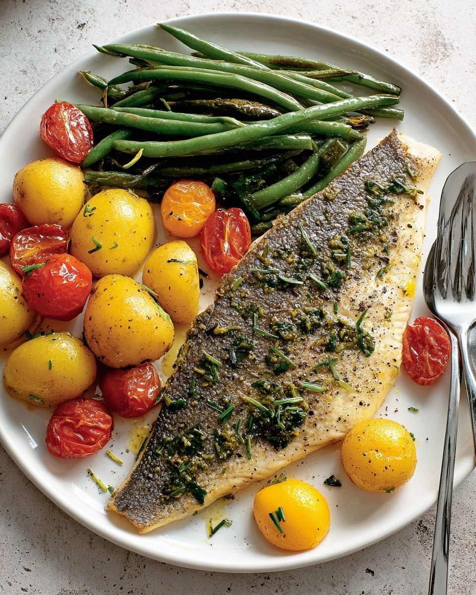 Herb-Crusted Tilapia with Roasted Vegetables Recipe - Recipe Image